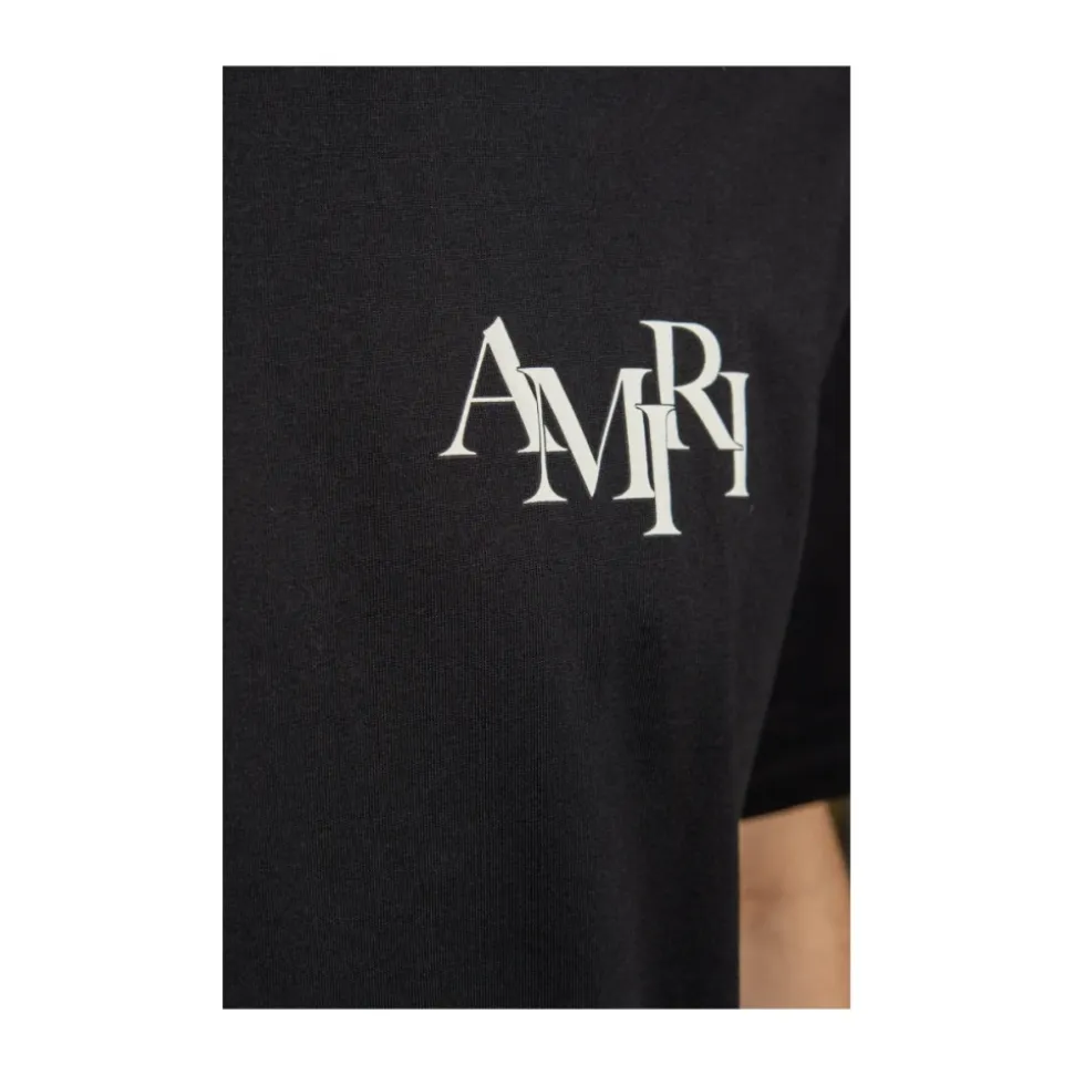 Staggered Logo T-Shirt Schwarz