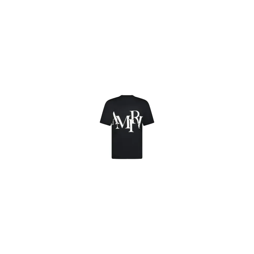 Staggered Logo T-Shirt Schwarz