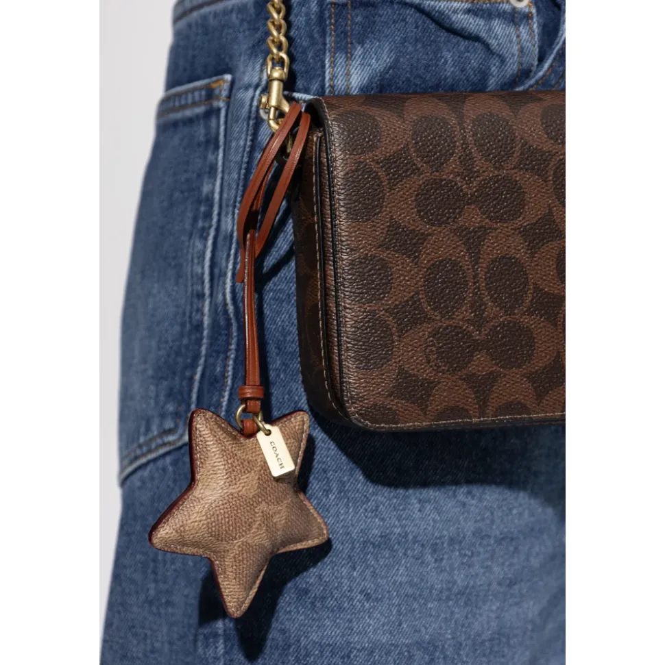 Star Puffy Taschenanhänger aus Signature Canvas