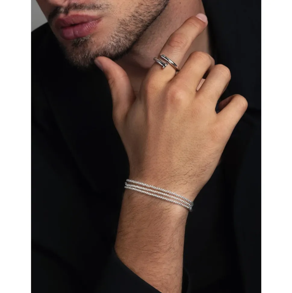 Sterling Silber Wickelarmband