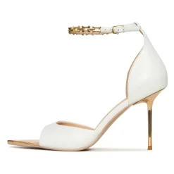 Stiletto High Heeled Sandals Malena - White