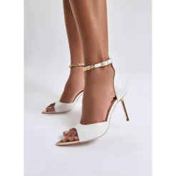 Stiletto High Heeled Sandals Malena - White