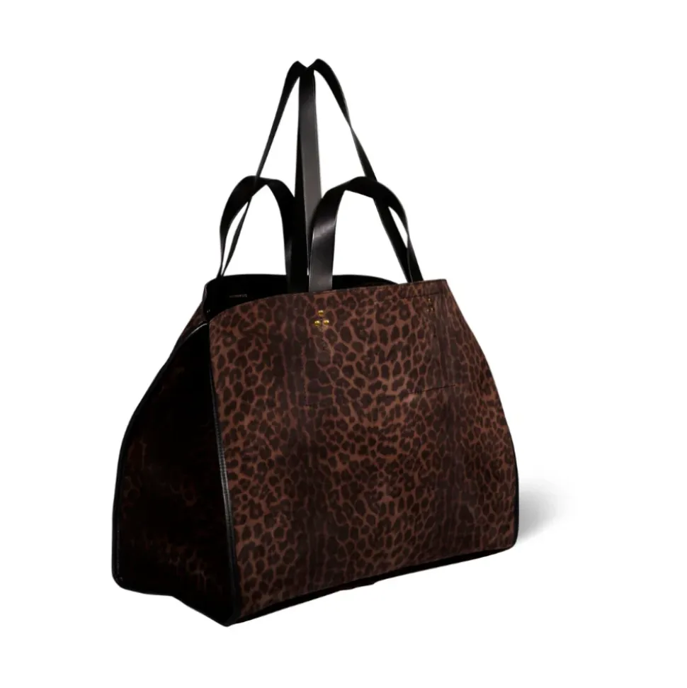 Stilvolle braune Leder-Tragetasche