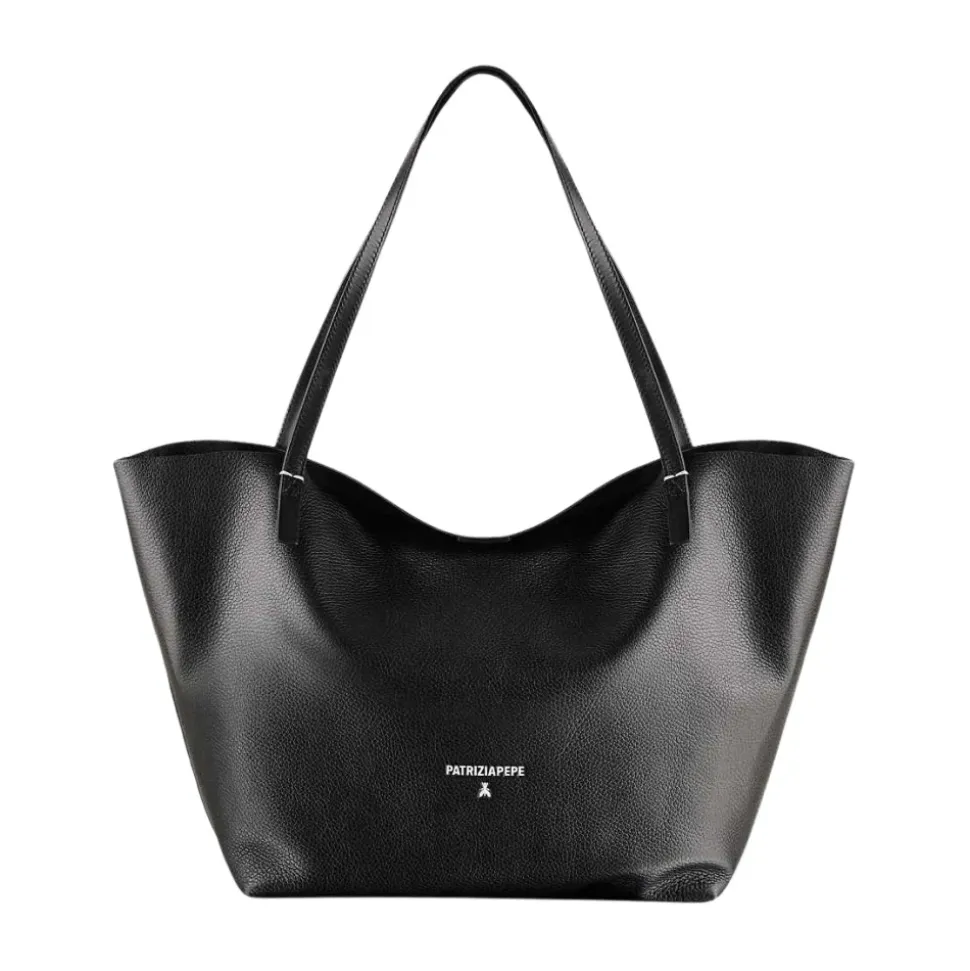 Stilvolle Lederhandtasche Gehämmertes Finish