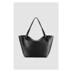 Stilvolle Lederhandtasche Gehämmertes Finish