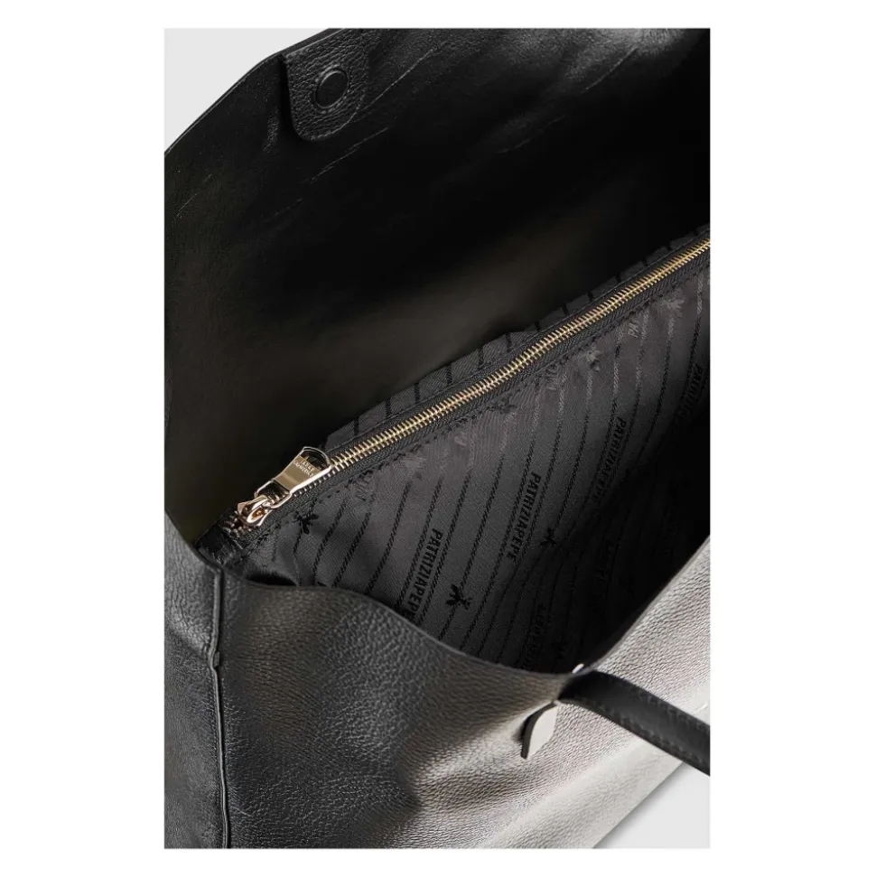 Stilvolle Lederhandtasche Gehämmertes Finish