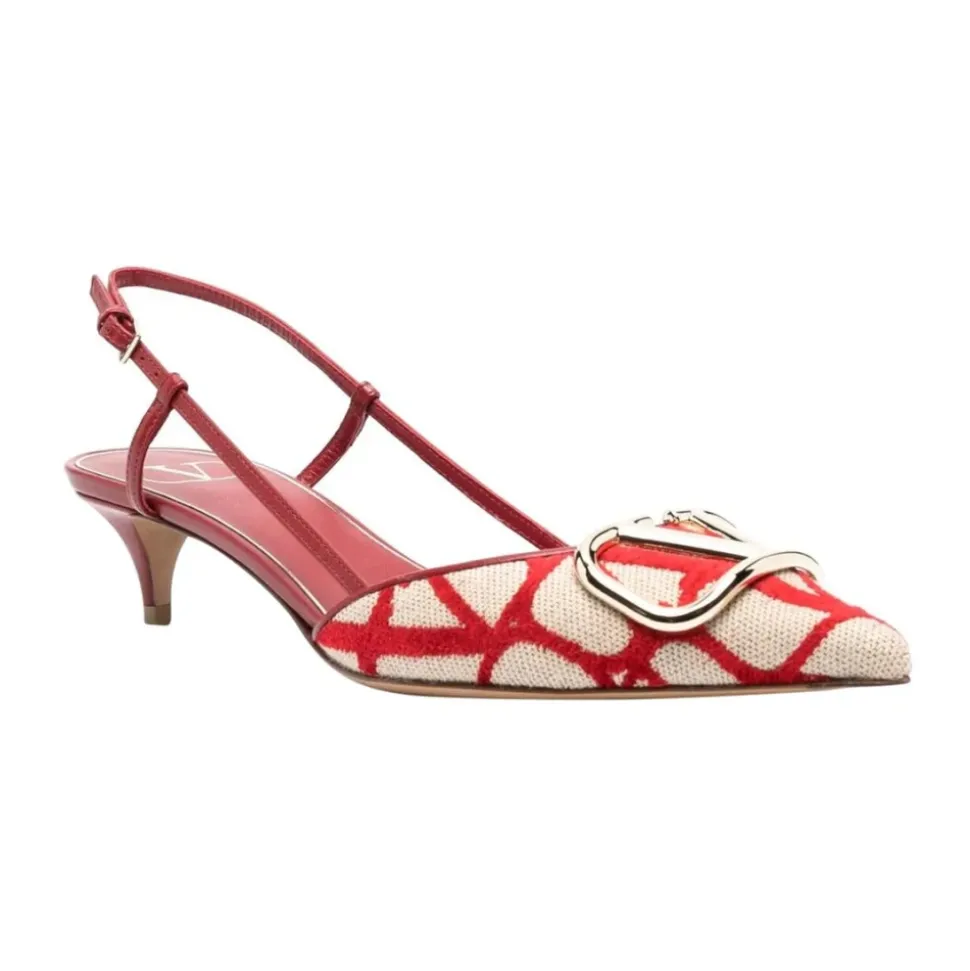 Stilvolle Slingback Kitten Heel Pumps