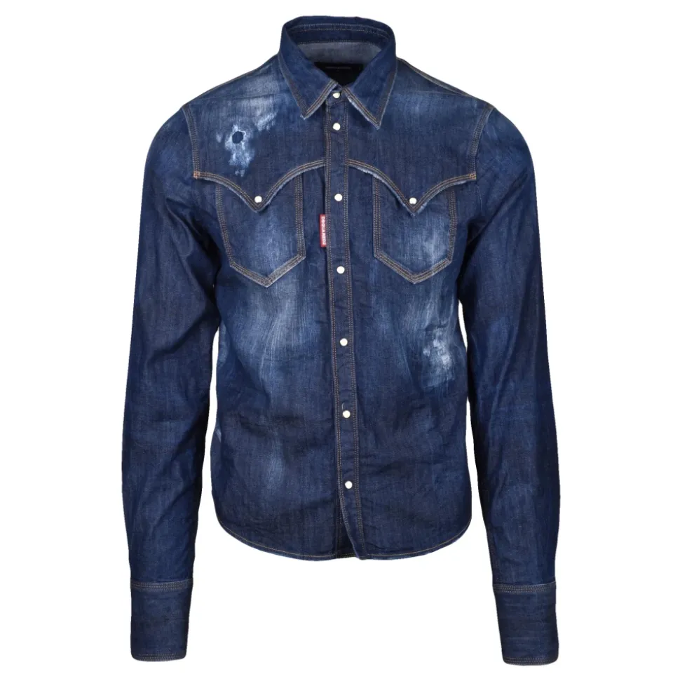 Stone-washed Denim Shirt