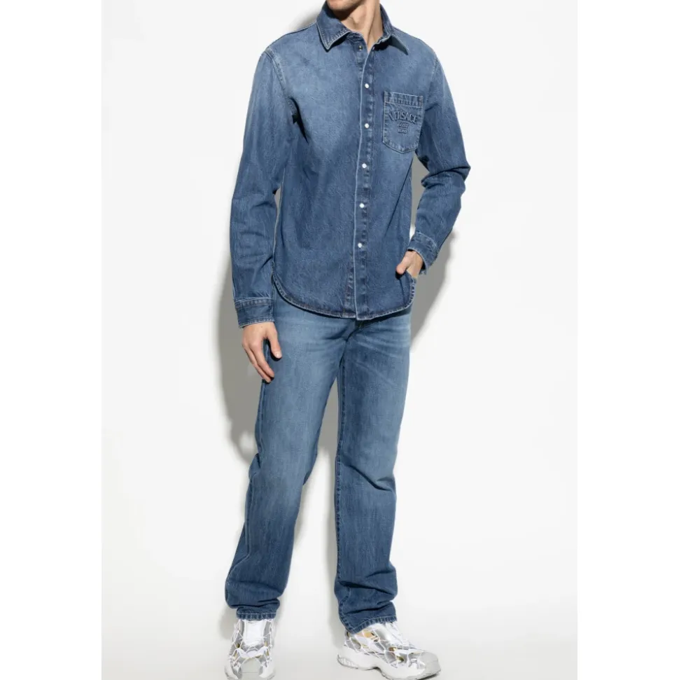 Straight-leg jeans