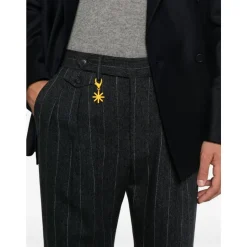 Stretch Wollhose mit doppelter Bundfalte