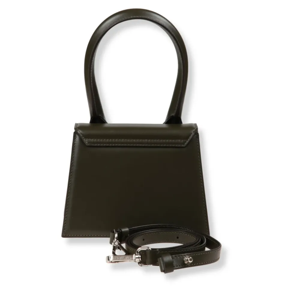 Strukturierte Ledertasche mit abnehmbarem Riemen