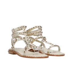 Studded Leather Baby Powder Sandals