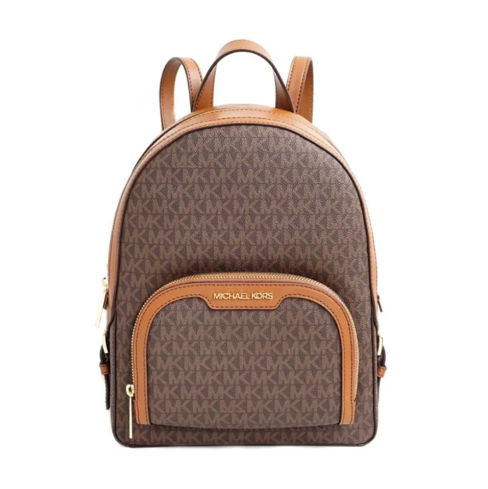 Stylischer Leder-Rucksack mit goldenen Akzenten