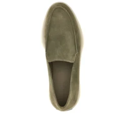 Suede Loafer in Salvia Green