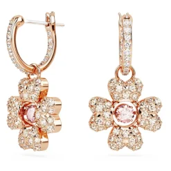 Swarovski Damen Ohrringe Tropfenohrringe Weiß, rosegold IDYLLIA 5674212
