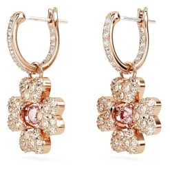 Swarovski Damen Ohrringe Tropfenohrringe Weiß, rosegold IDYLLIA 5674212