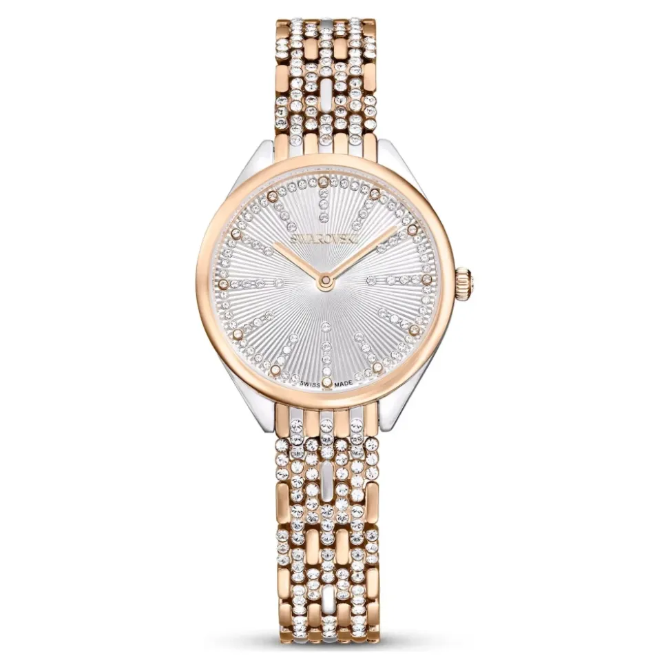 SWAROVSKI Damen Uhr 30 mm Schweizer Quarz Roséfarben ATTRACT 5649987
