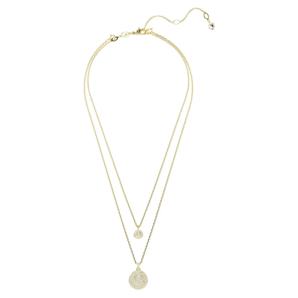 Swarovski Halskette Damen Meteora Layered Pendant Weiß Gold 5683442