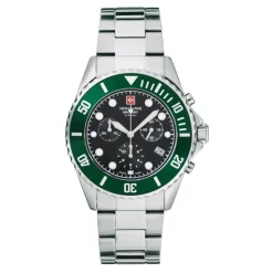 Swiss Alpine Military Herren Armbanduhr 7053.9133 44 mm Chronograph & Datumsanzeige Armband Stainless Steel
