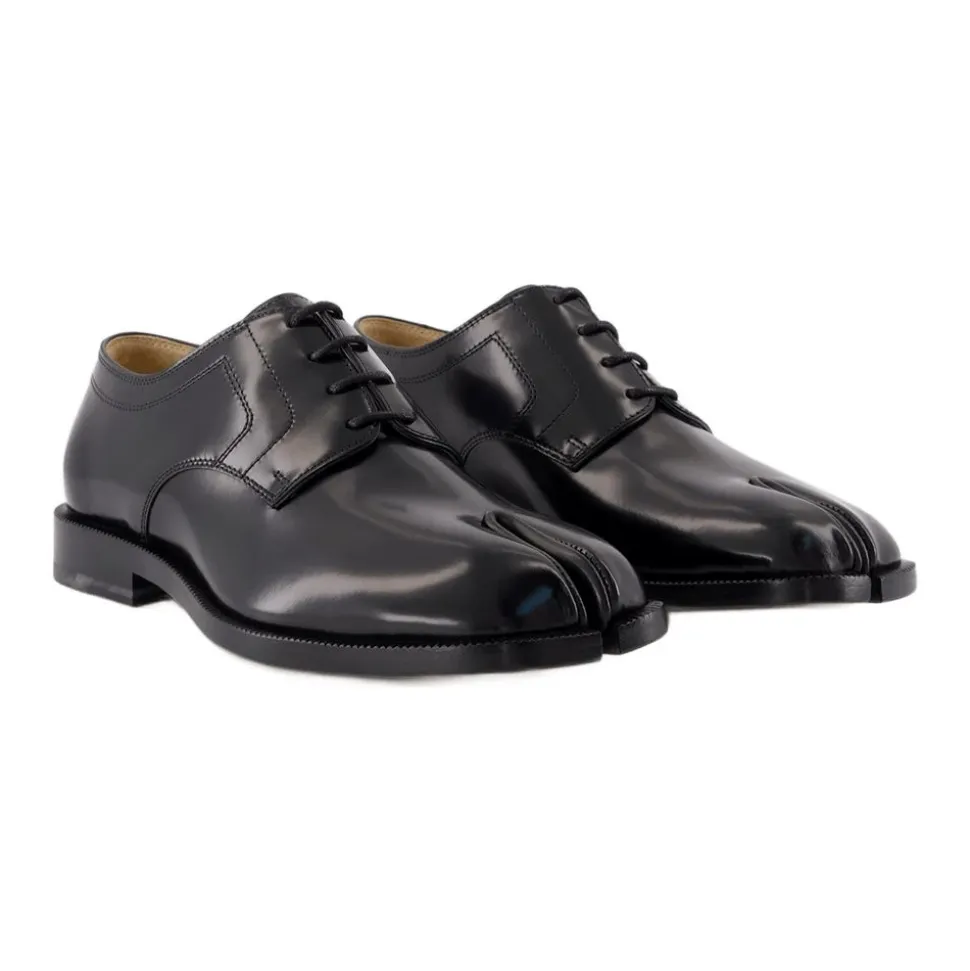 Tabi Derbies - Leder - Schwarz