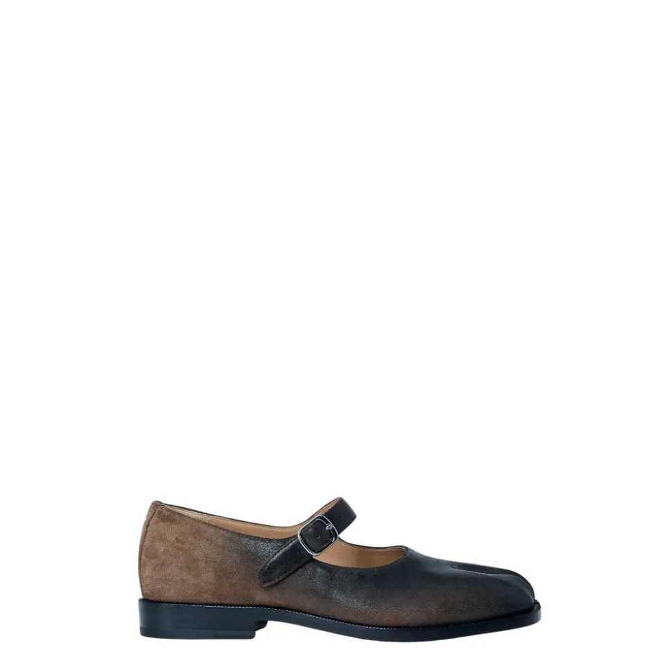 Tabi Mary Jane Leder Ballerinas