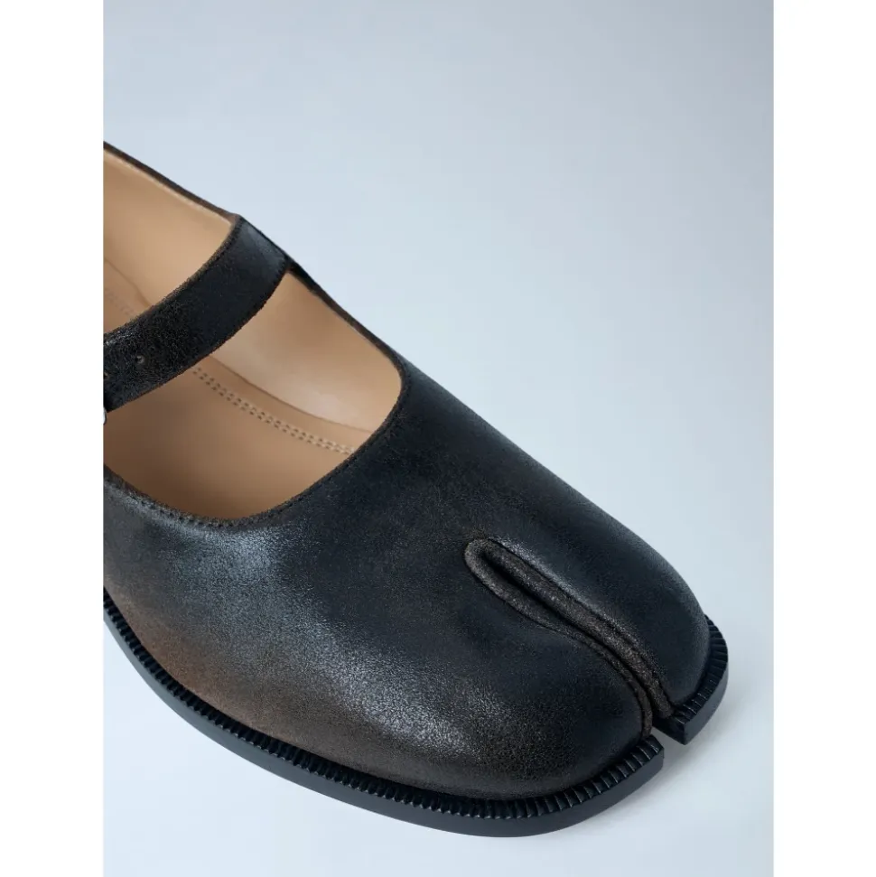 Tabi Mary Jane Leder Ballerinas