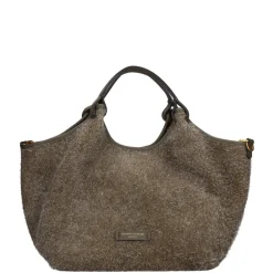 Tasche aus Wildleder und Leder