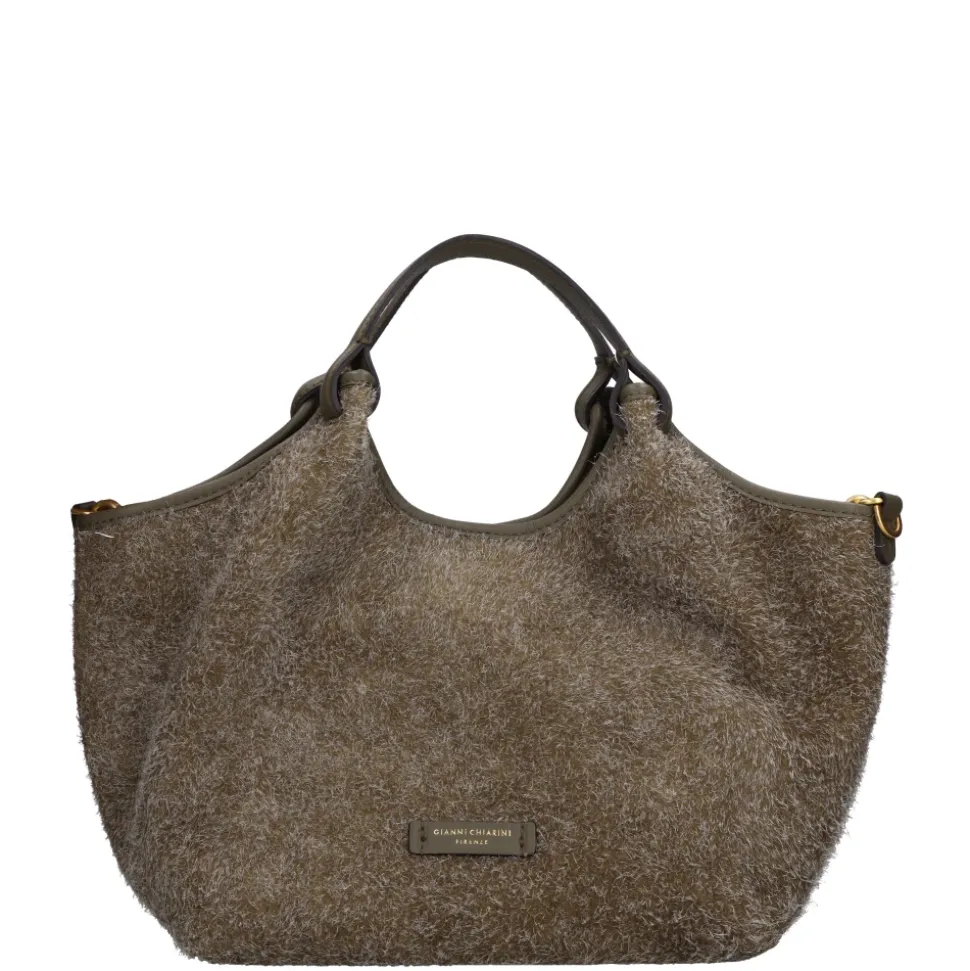 Tasche aus Wildleder und Leder