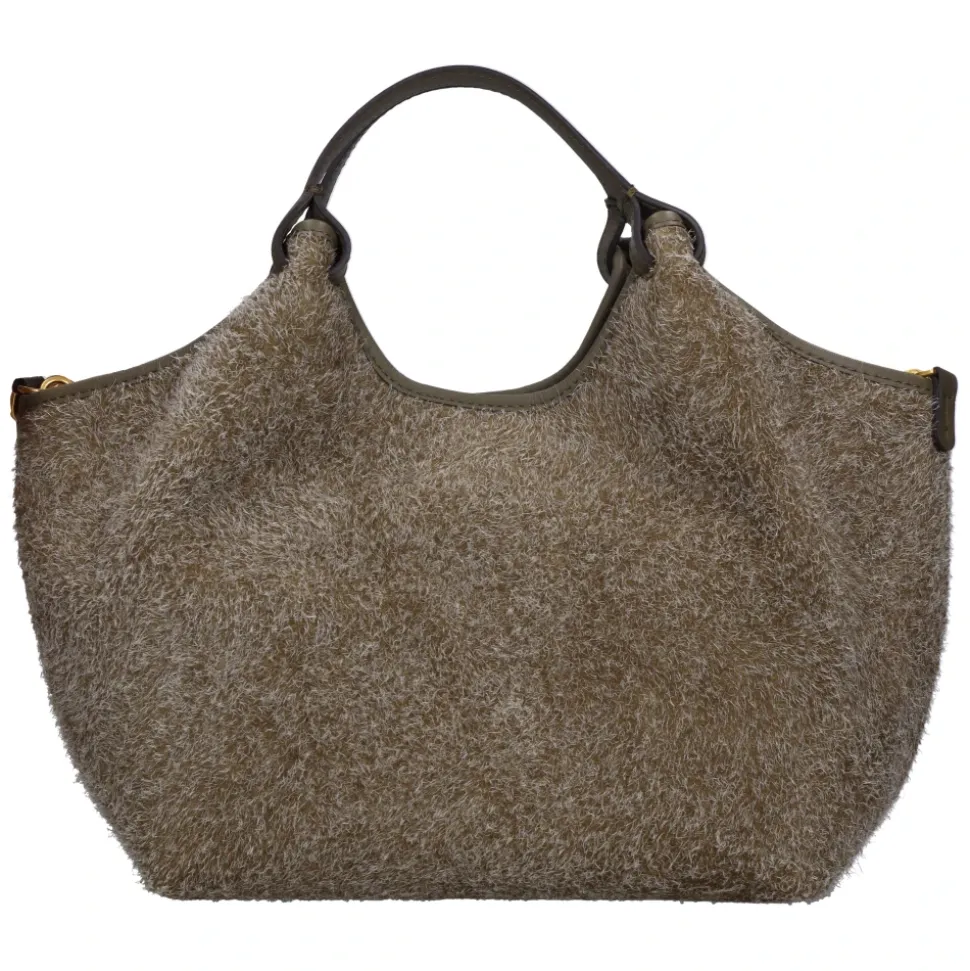 Tasche aus Wildleder und Leder
