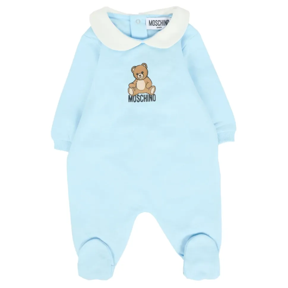 Teddybär Strampler in Hellblau