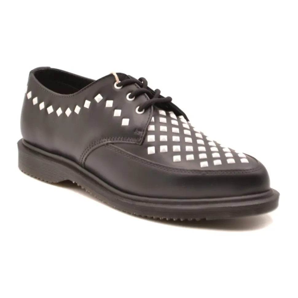 Text Print Brown Derby Schuhe