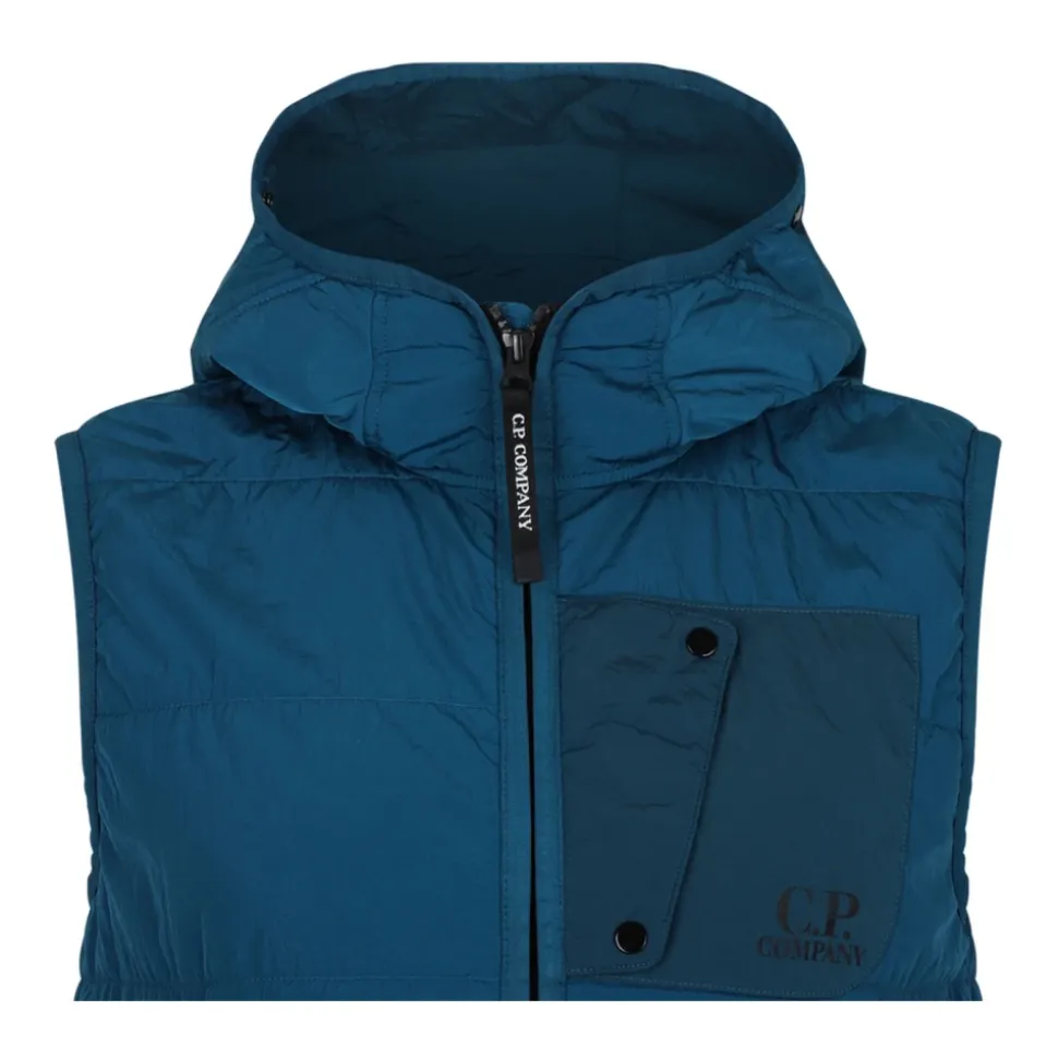 Tintenblauer, wattierter Gilet