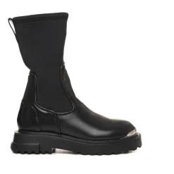 Track Sole Slip-On Lederstiefel