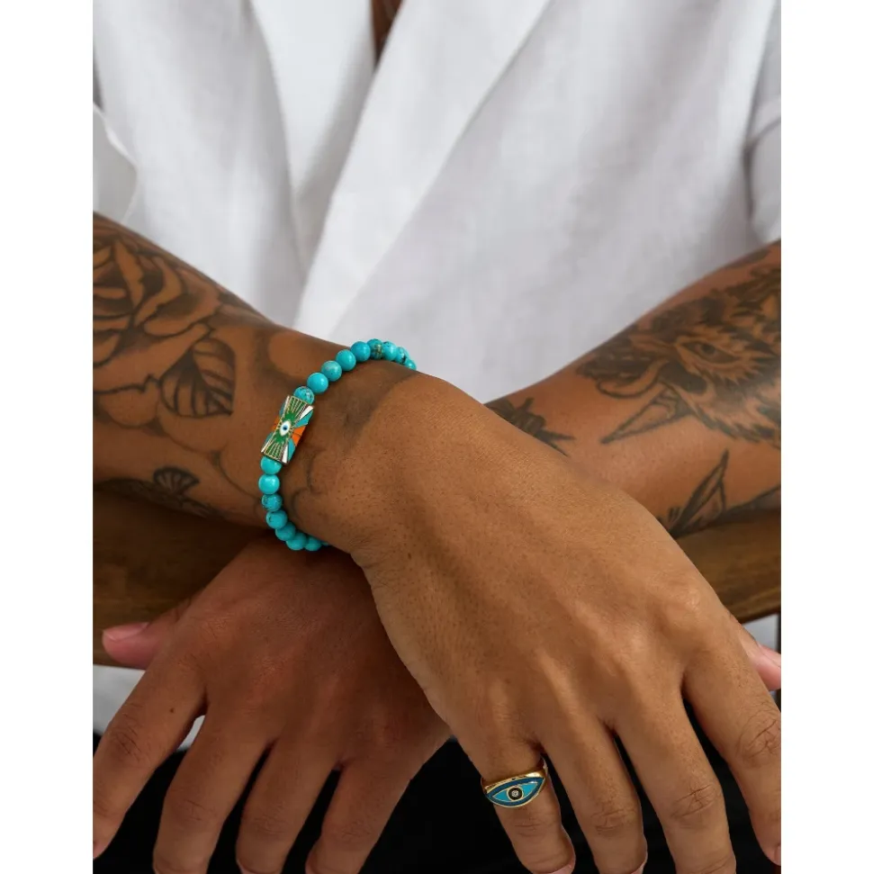Türkis Armband mit Bösem Blick