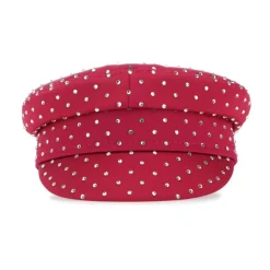 Tyrian Purple Satin Baker Boy Hat