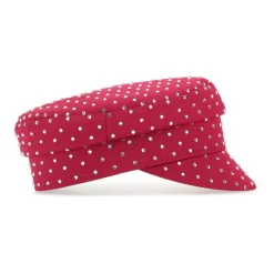 Tyrian Purple Satin Baker Boy Hat
