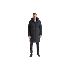 Ultra Warme Schwarze Parka Mantel