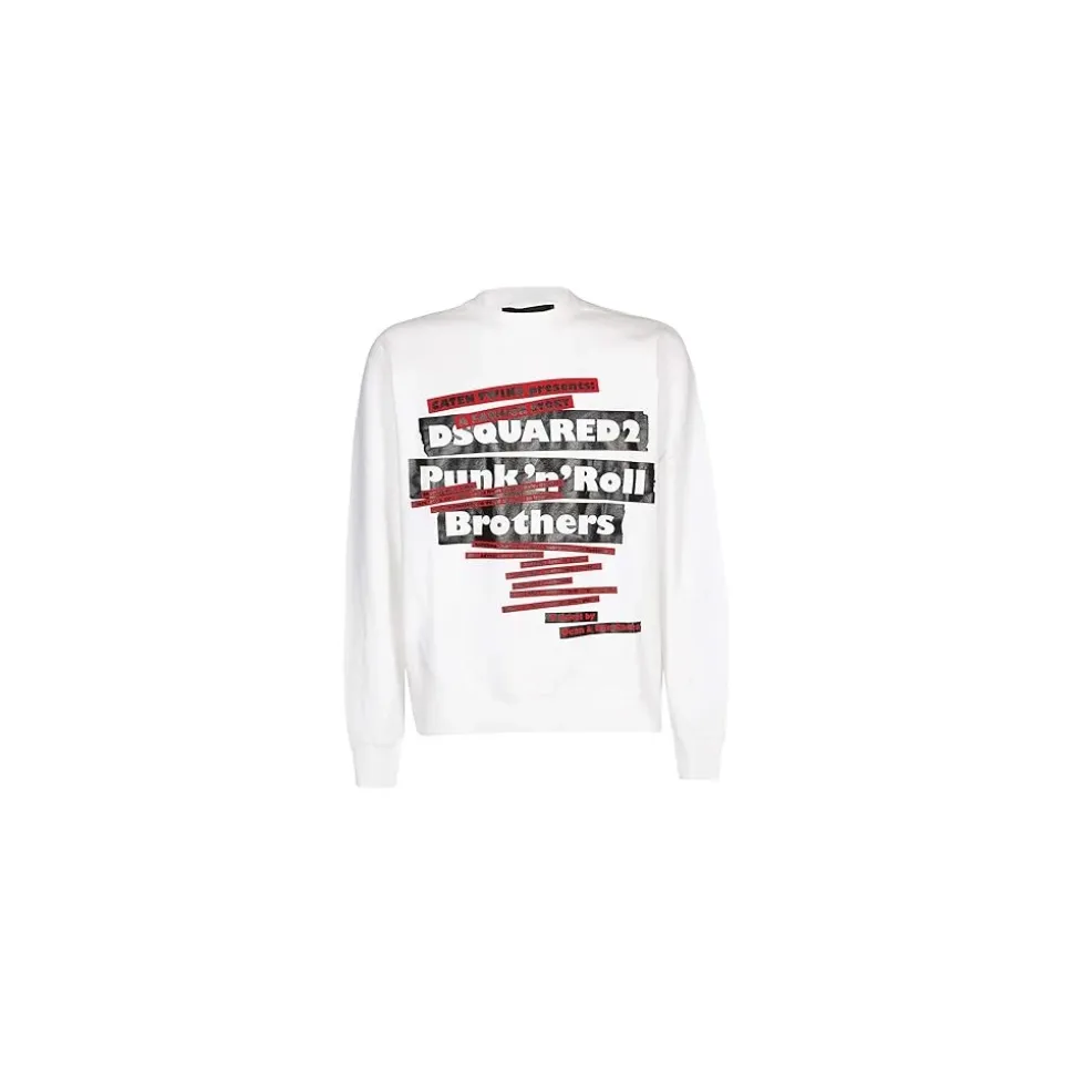 Urbaner Sweatshirt mit Grafikdruck Weiß
