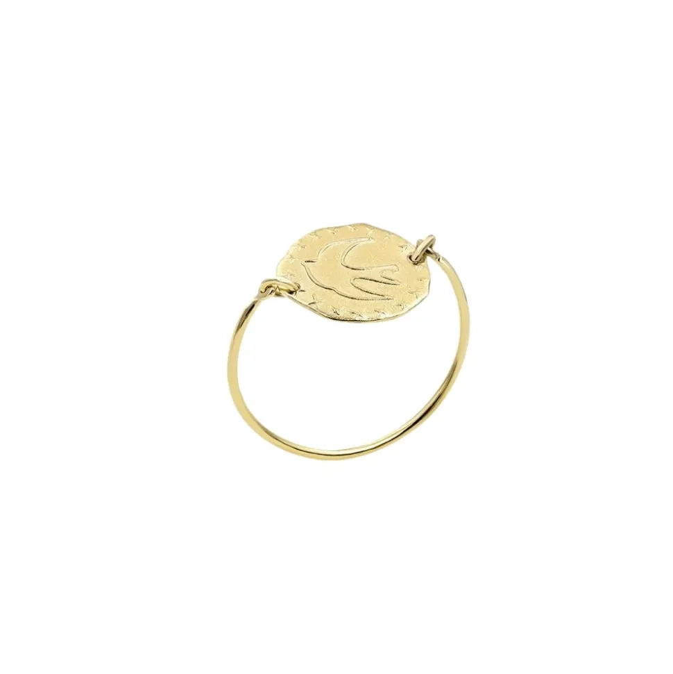 Vergoldeter Taubenring