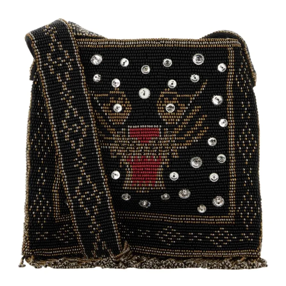 Verzierte Crossbody Bag aus Stoff