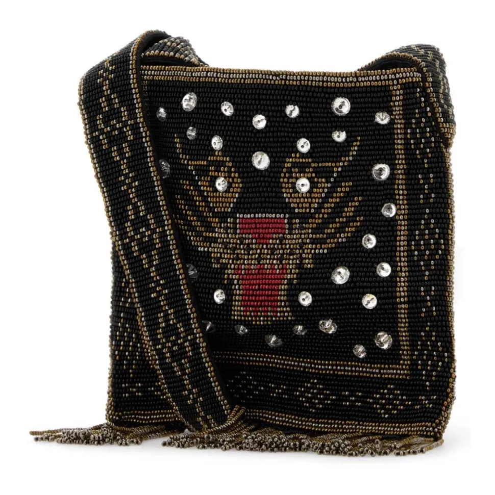 Verzierte Crossbody Bag aus Stoff