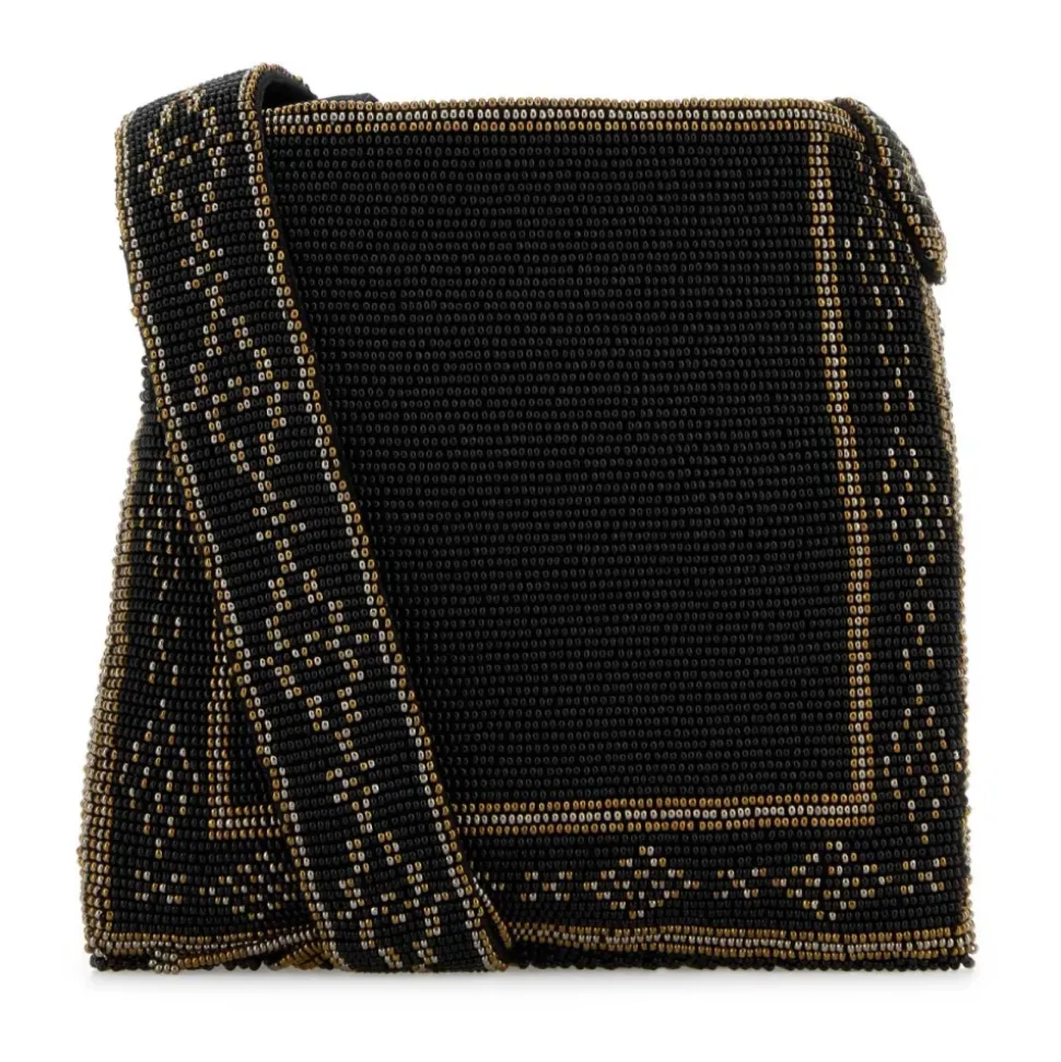 Verzierte Crossbody Bag aus Stoff