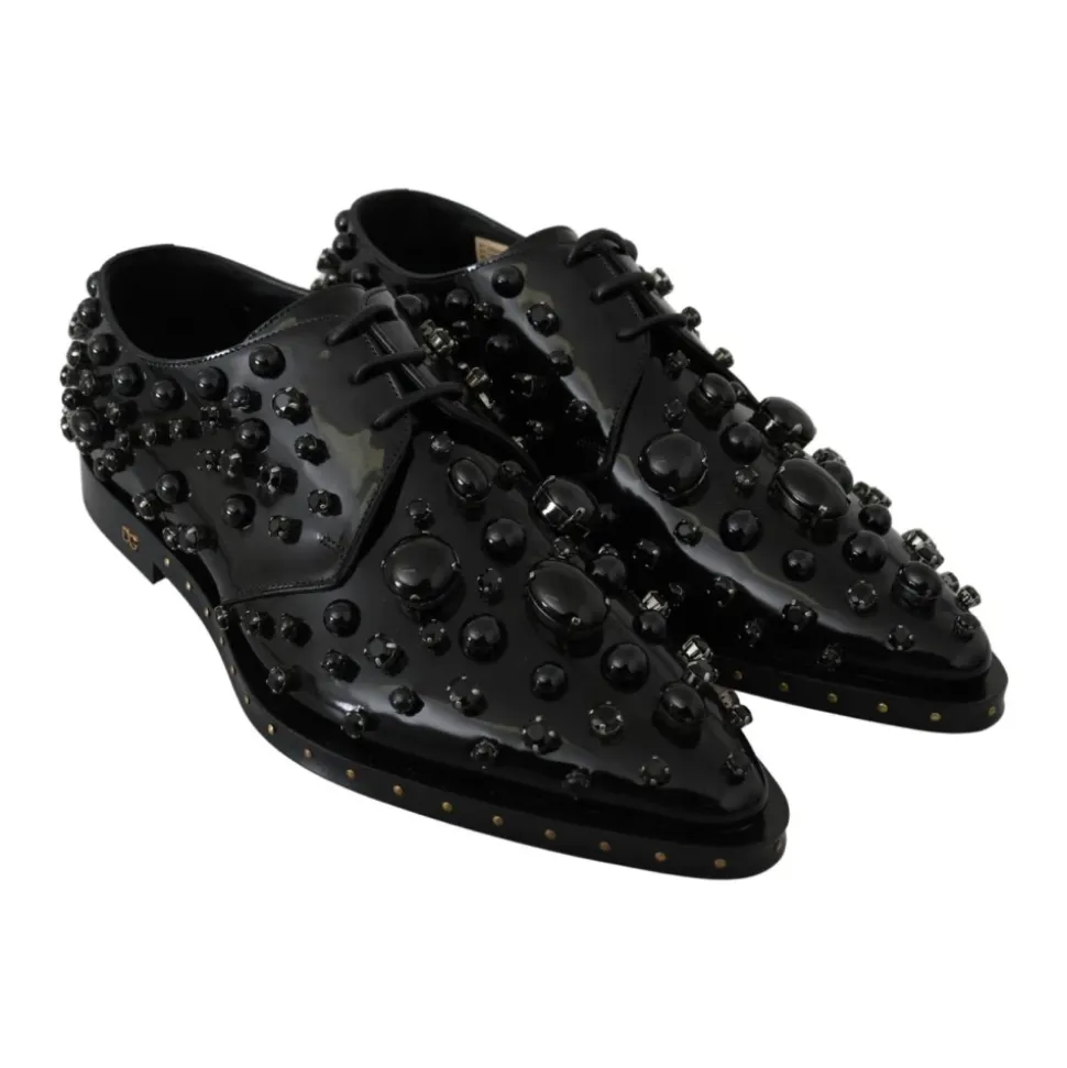 Verzierte Lackleder-Loafer