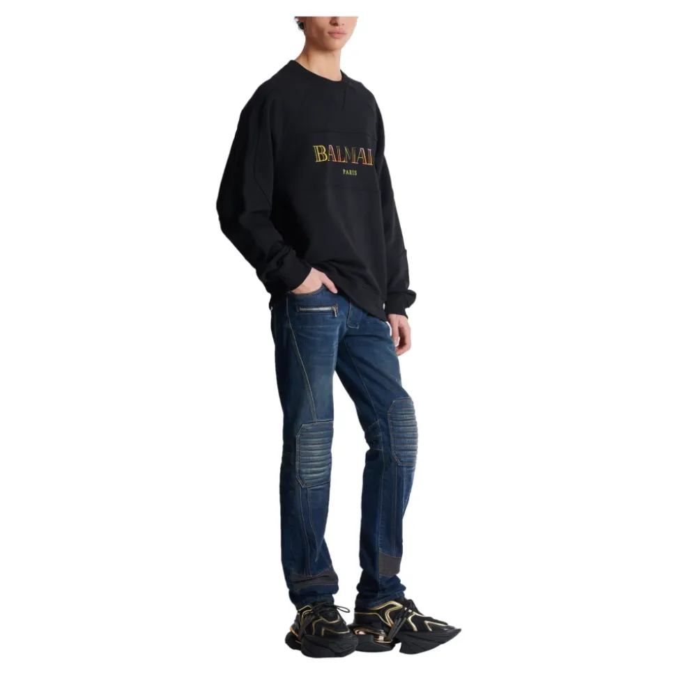 Vintage Balmain Oversize-Sweatshirt mit Stickerei