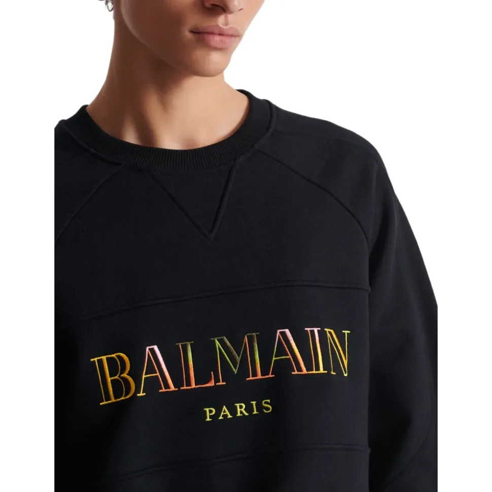 Vintage Balmain Oversize-Sweatshirt mit Stickerei