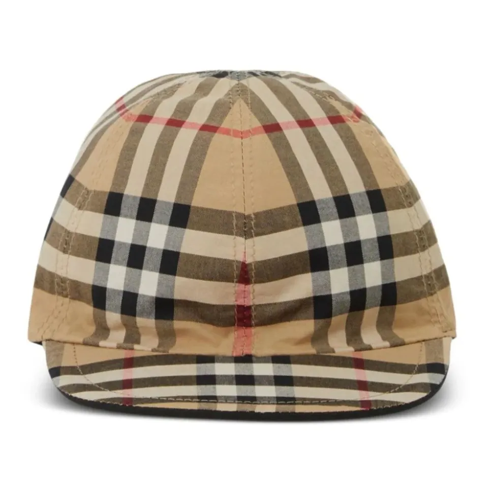 Vintage Check Wendbare Baumwollkappe