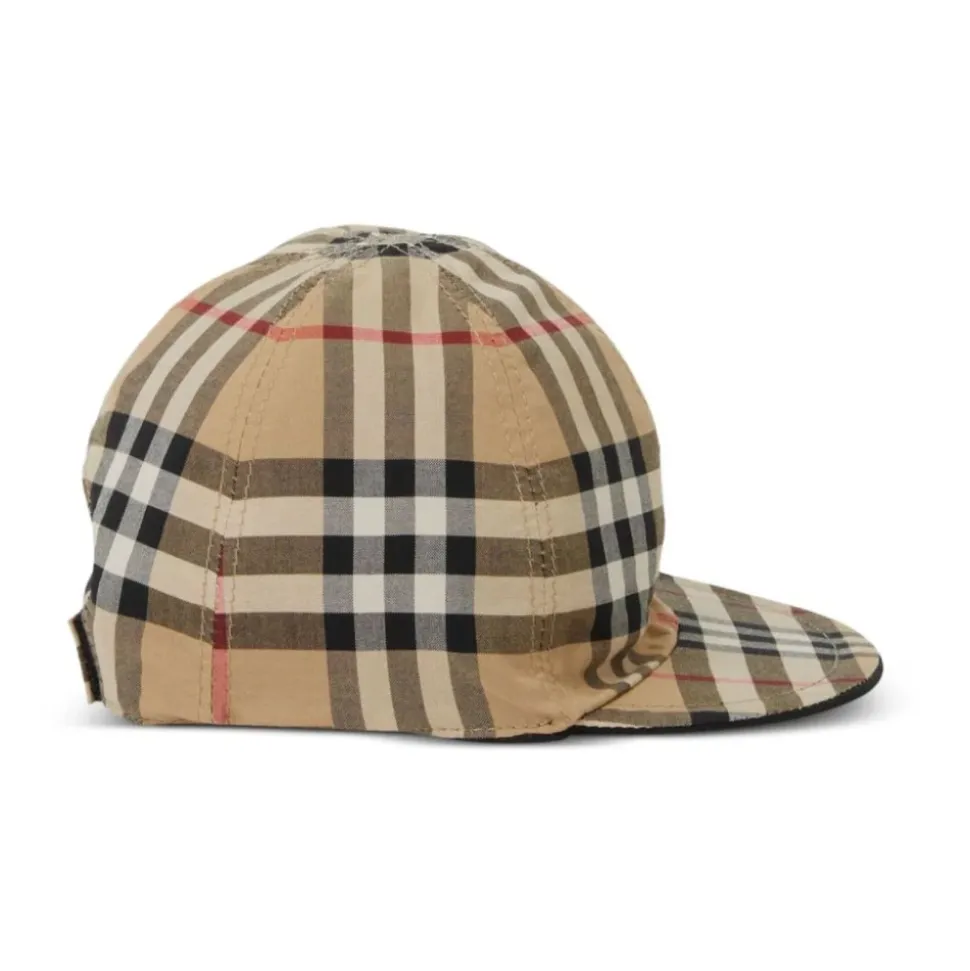 Vintage Check Wendbare Baumwollkappe