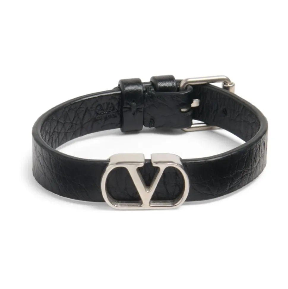 Vlogo Signature Armband aus genarbtem Kalbsleder