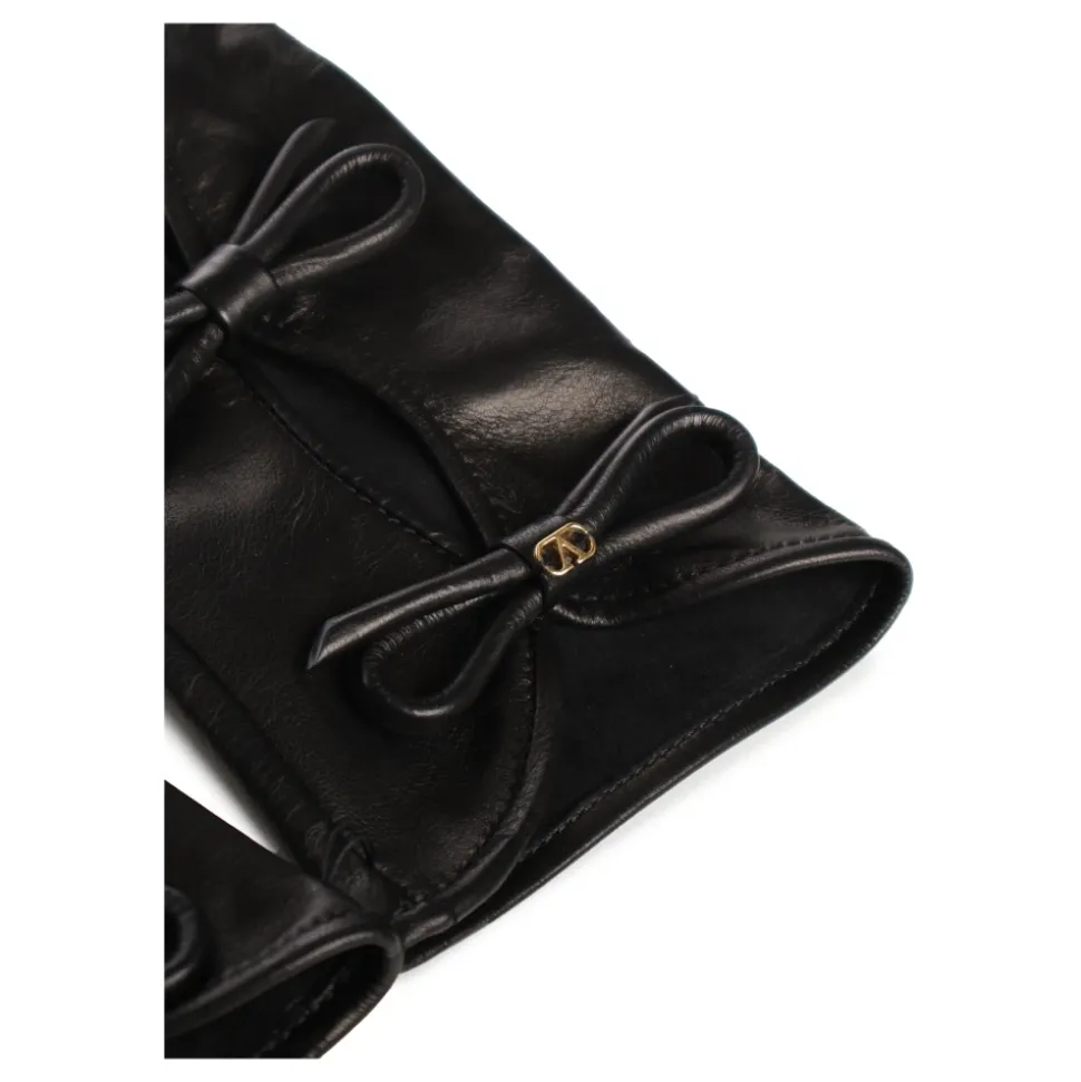 VLogo Signature Nappa Lederhandschuhe mit Schleifen