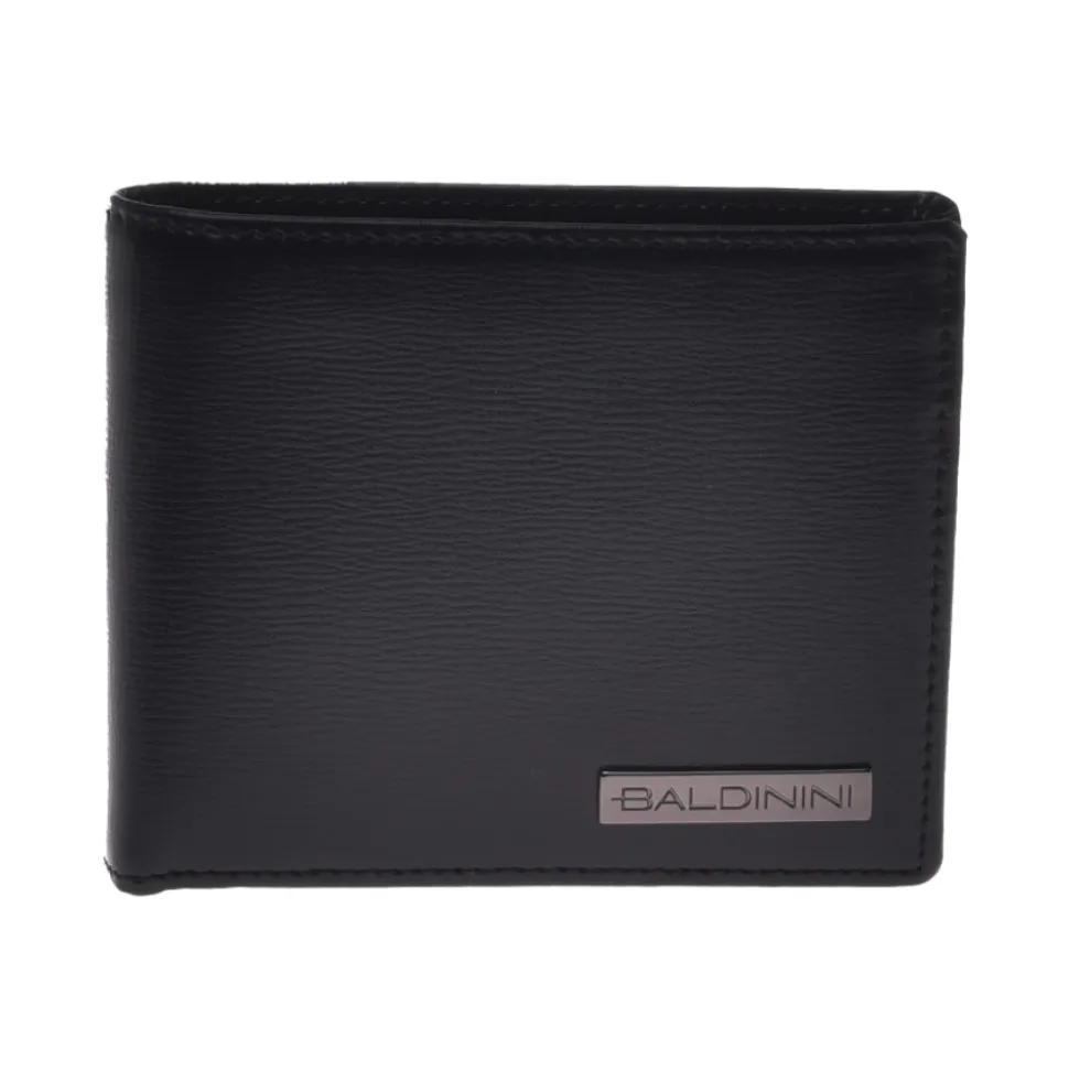 Wallet in black palmellato leather